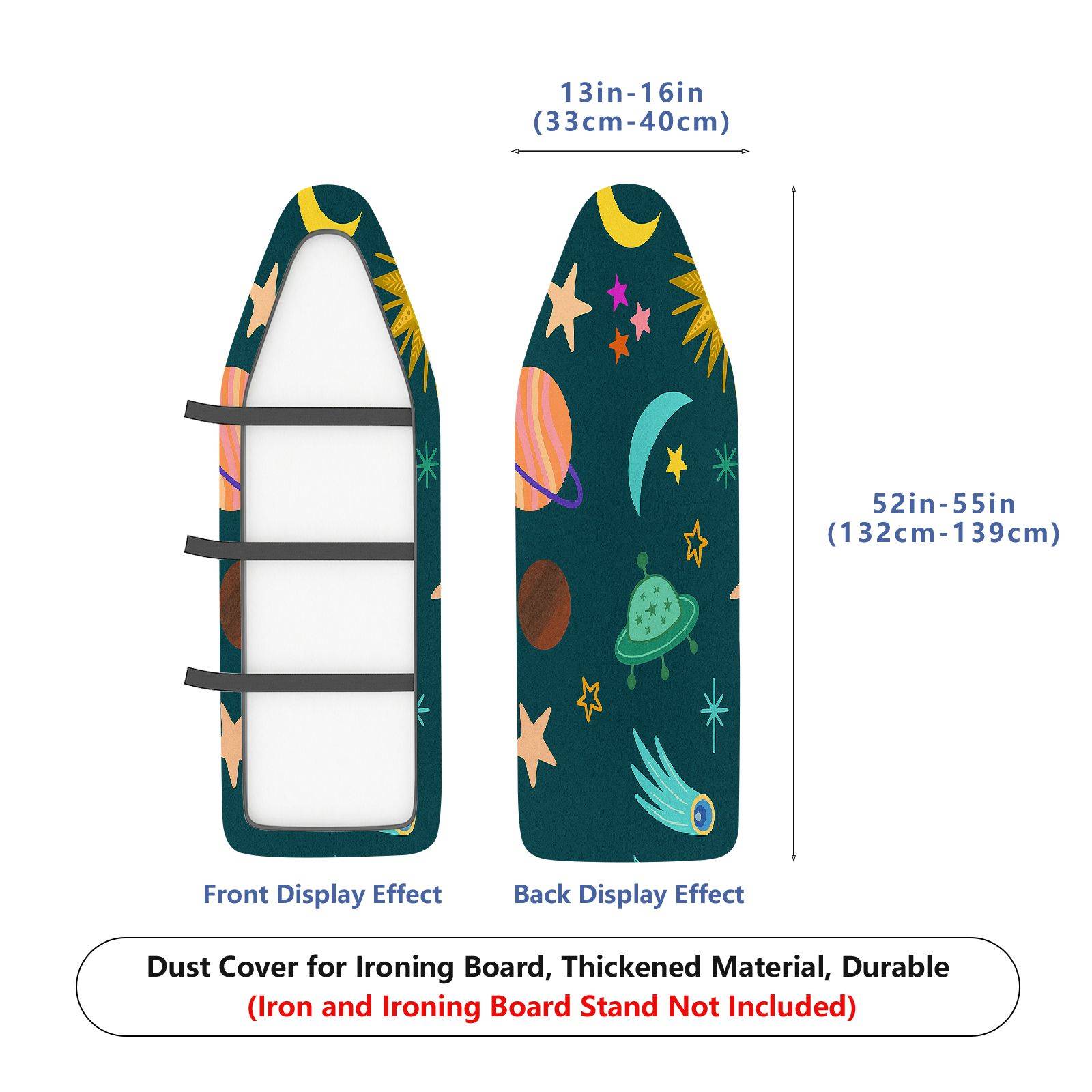 1-Piece Space Planet Star  Ironing Board Cover, Universal Size, Without Board