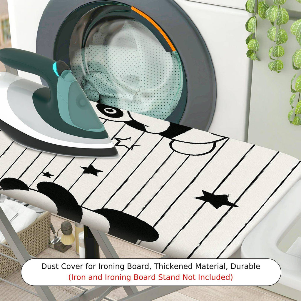 1-Piece Panda Stripes Stars  Ironing Board Cover, Universal Size, Without Board