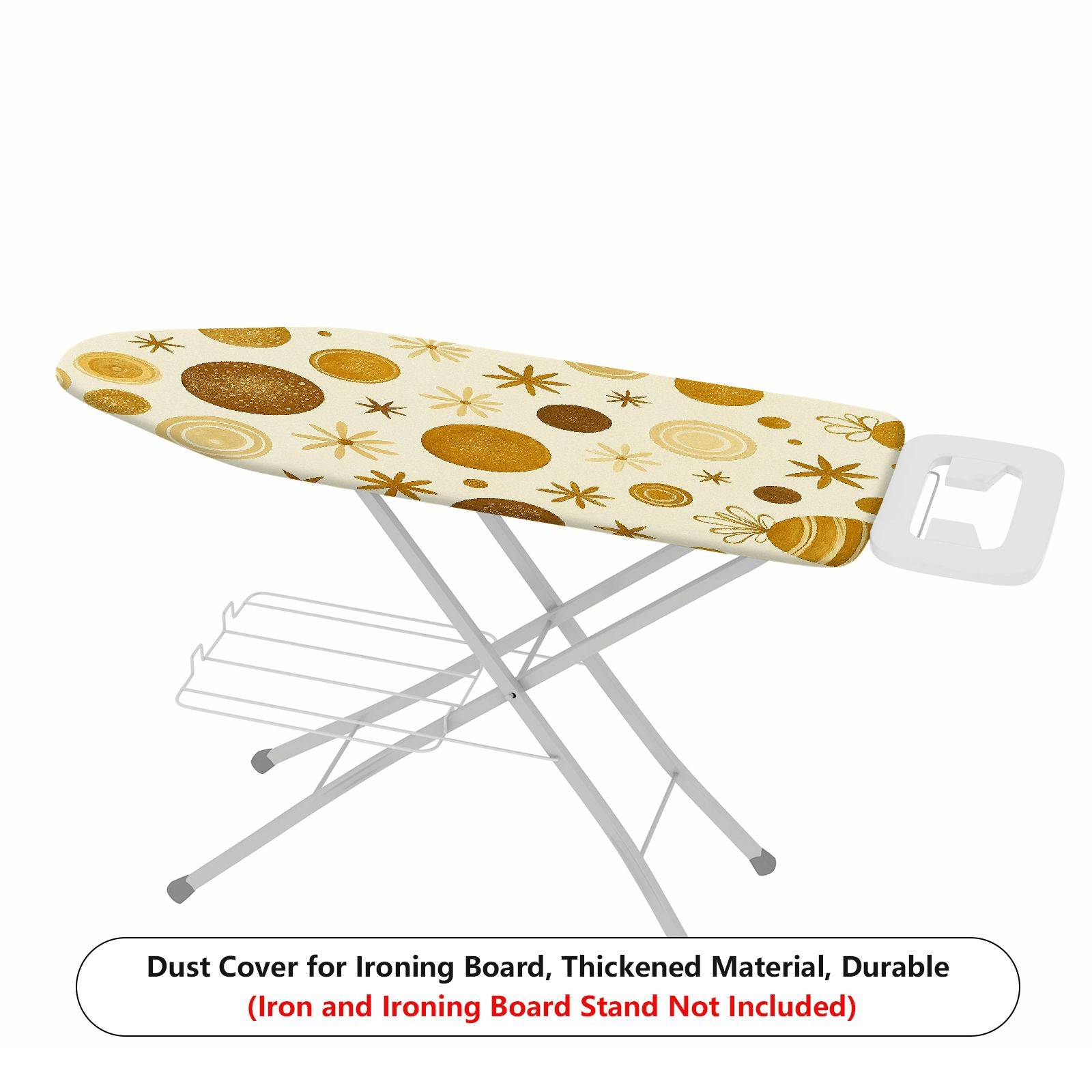 1-Piece Golden Circle Star Ornament Pattern  Ironing Board Cover, Universal Size, Without Board