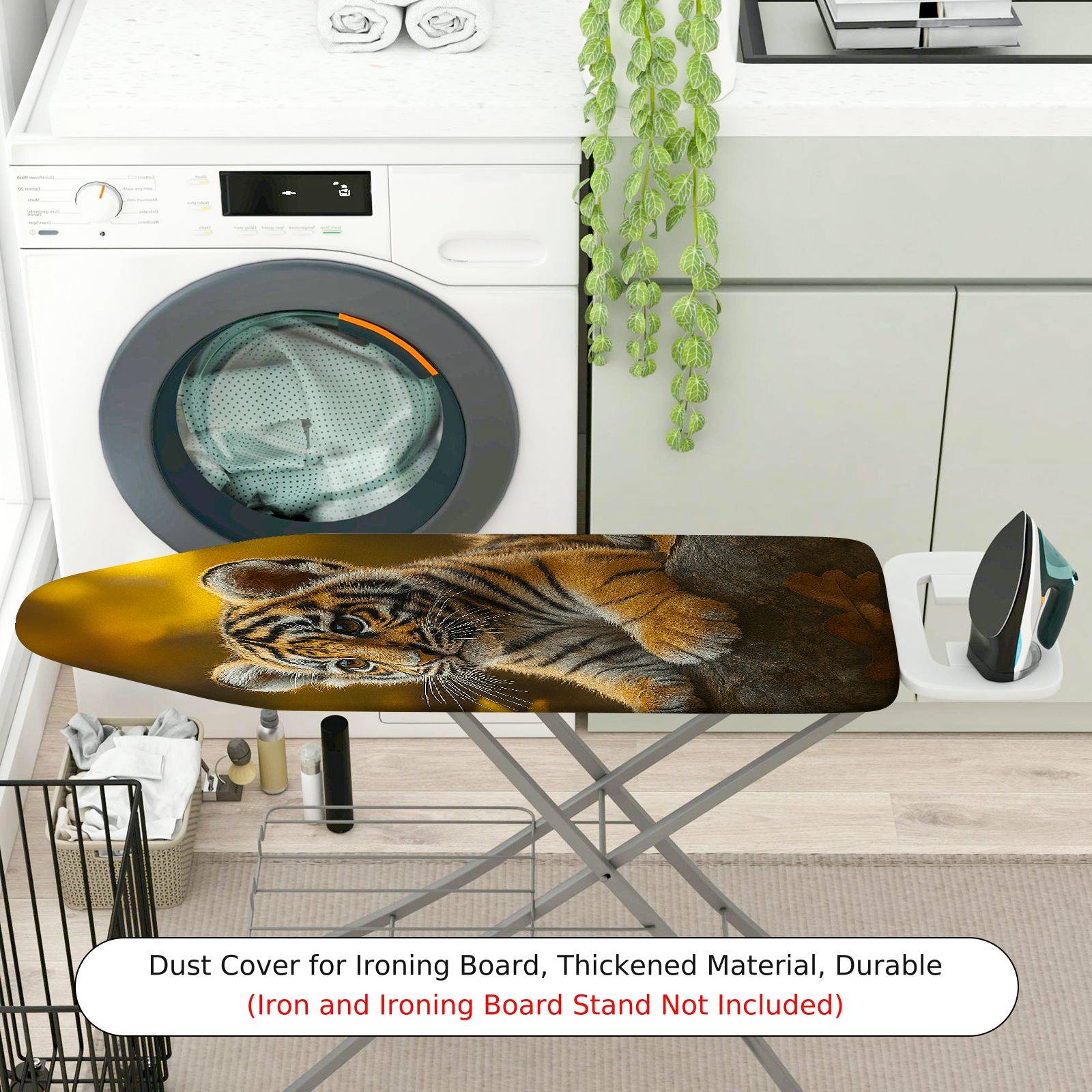 1-Piece Tiger Animal Nature  Ironing Board Cover, Universal Size, Without Board