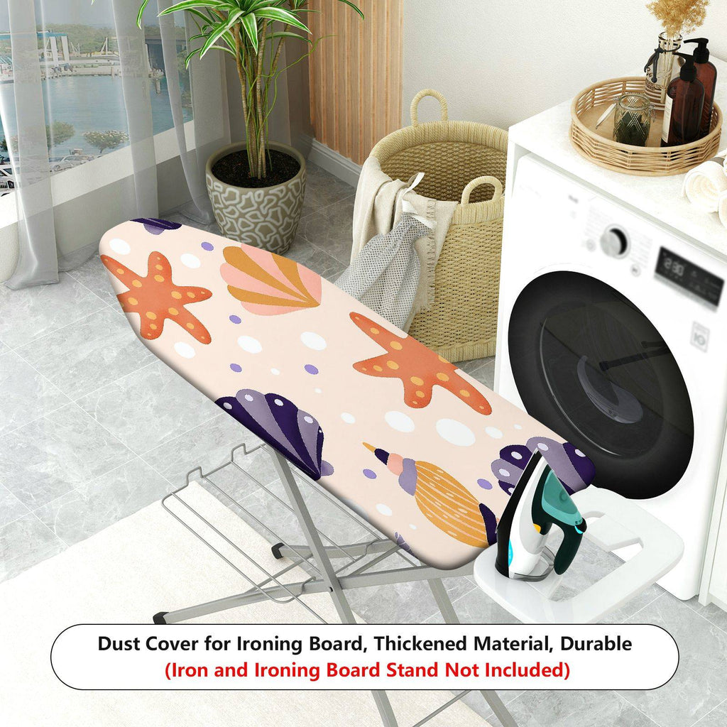 1-Piece Starfish Seashell Ocean  Ironing Board Cover, Universal Size, Without Board