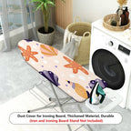 1-Piece Starfish Seashell Ocean  Ironing Board Cover, Universal Size, Without Board