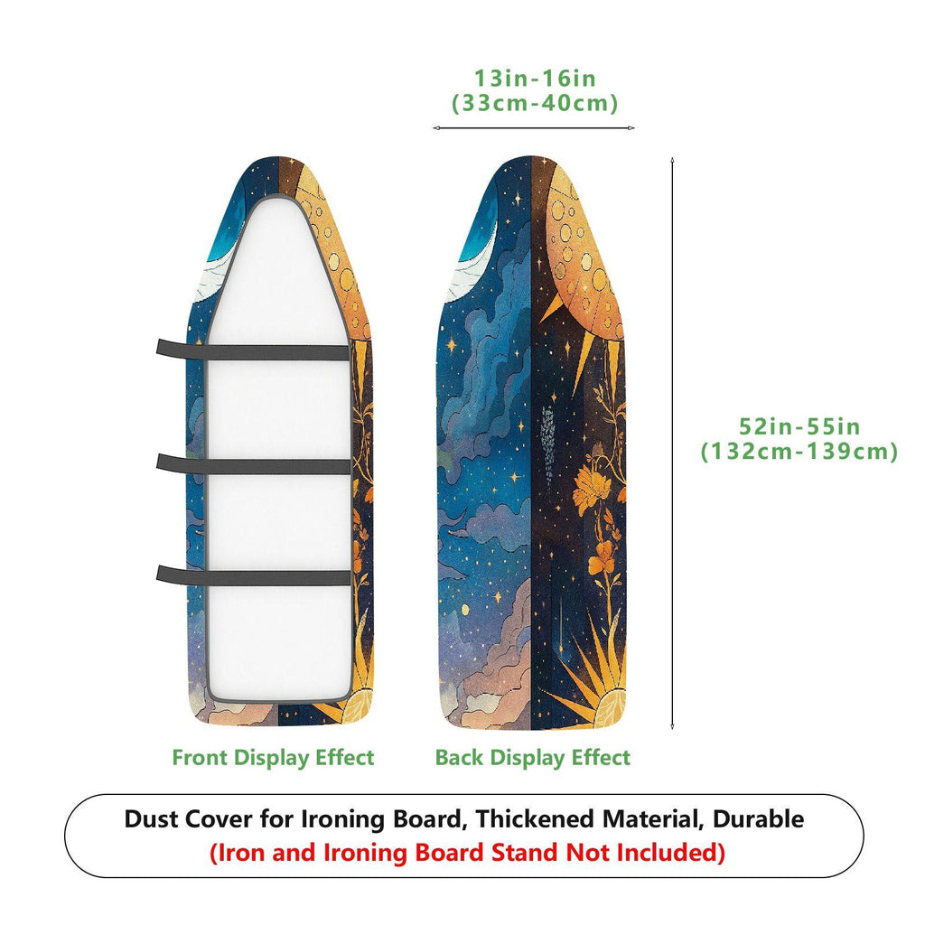 1-Piece Stars Moon Sun  Ironing Board Cover, Universal Size, Without Board