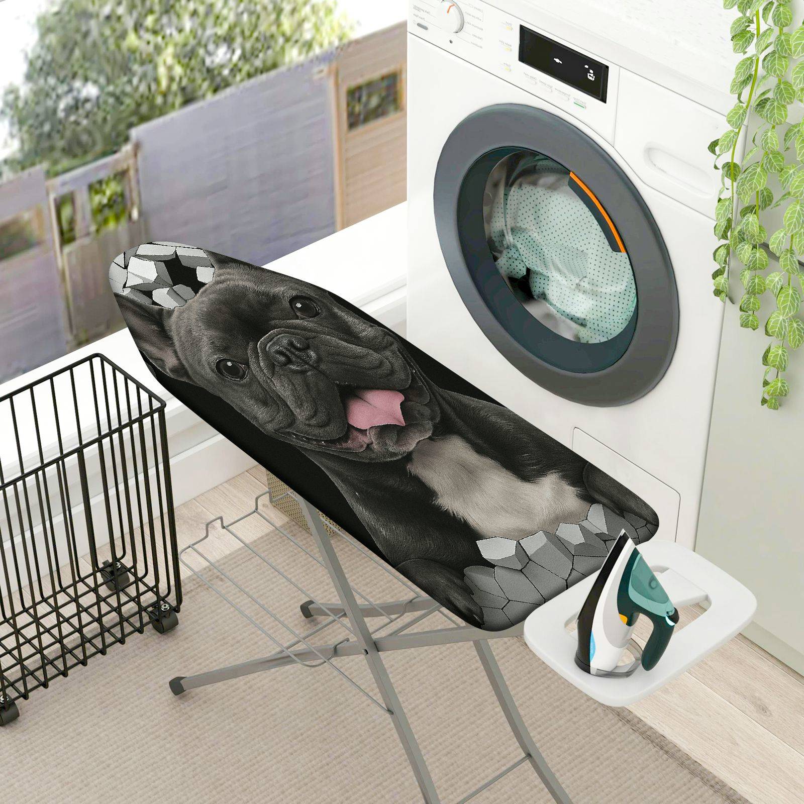 1-Piece Dog Black Cute  Ironing Board Cover, Universal Size, Without Board