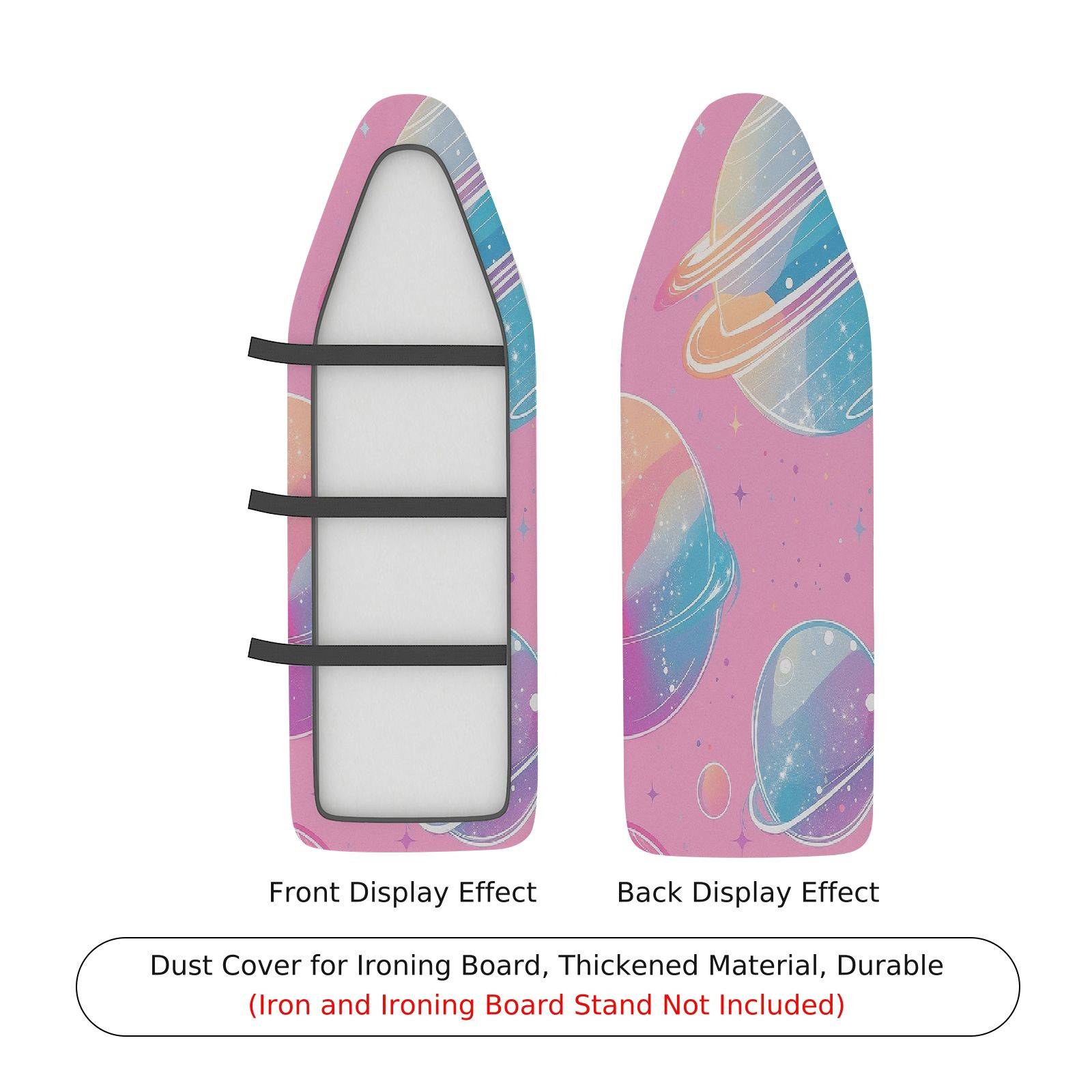 1-Piece Pink Galaxy Stars  Ironing Board Cover, Universal Size, Without Board