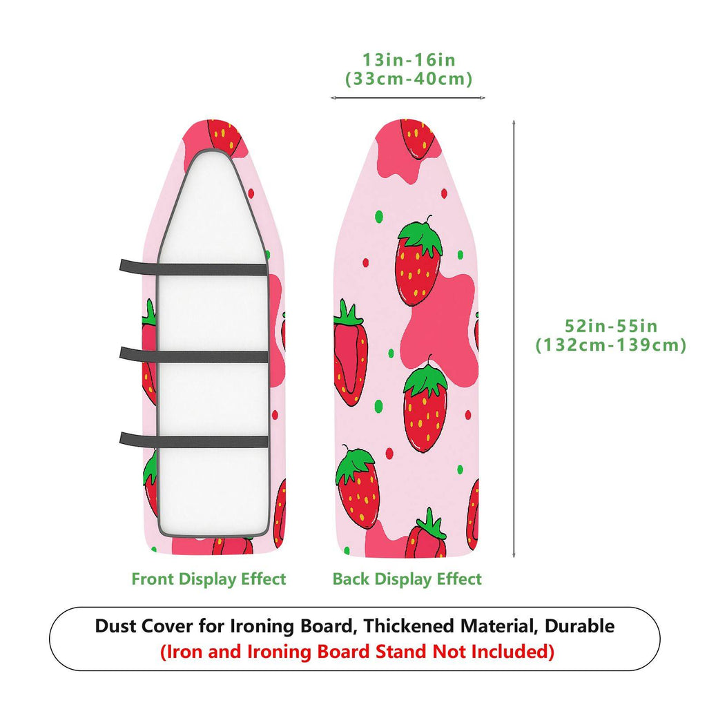 1-Piece Strawberry Pink Red  Ironing Board Cover, Universal Size, Without Board