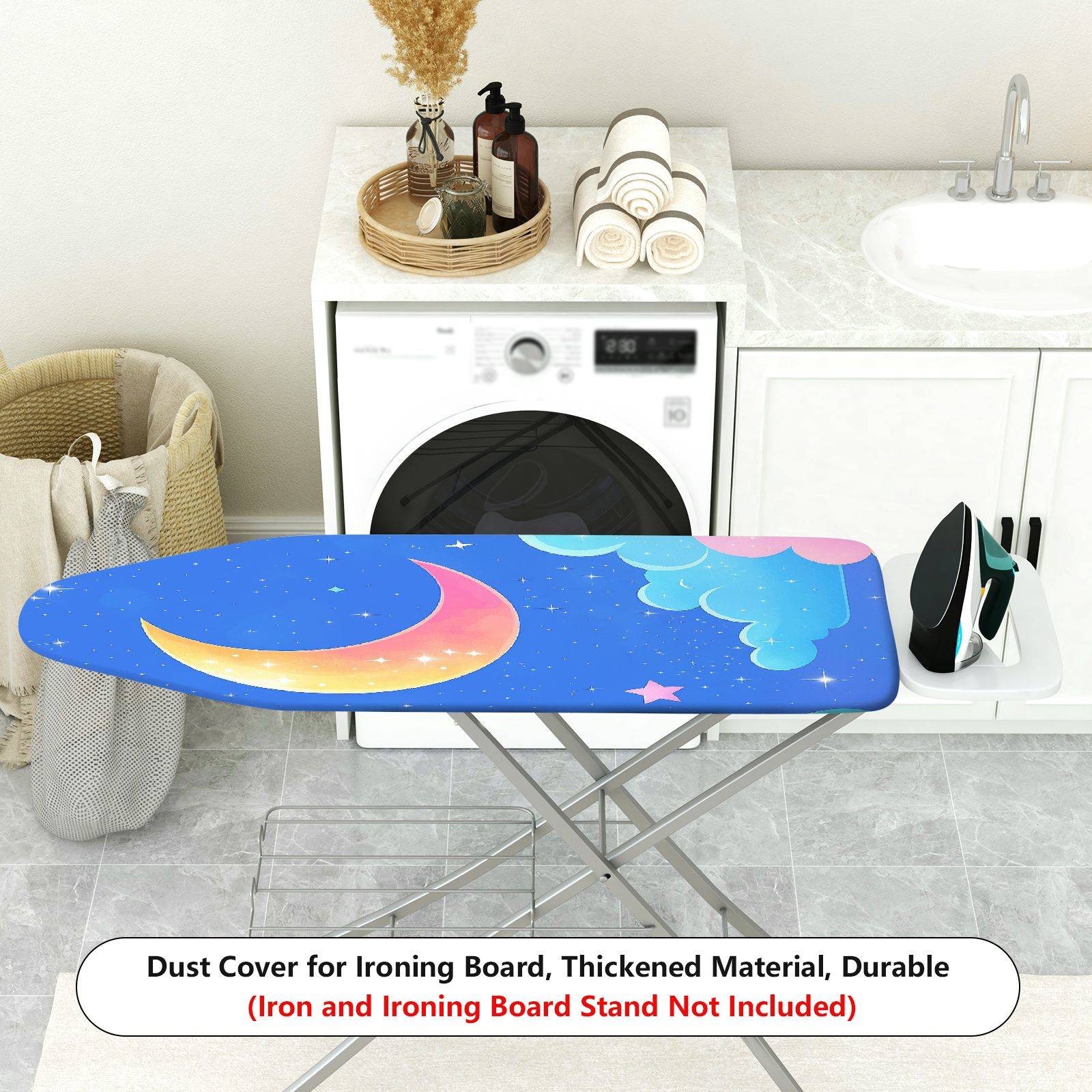 1-Piece Moon Star Cloud  Ironing Board Cover, Universal Size, Without Board