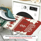 1-Piece Reindeer Christmas Snowflake  Ironing Board Cover, Universal Size, Without Board