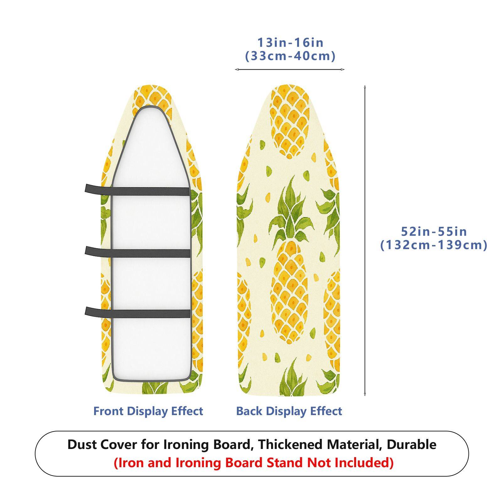 1-Piece Tropical Pineapple Pattern Summer  Ironing Board Cover, Universal Size, Without Board
