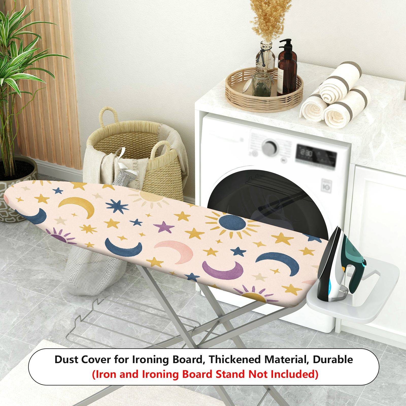 1-Piece Moon Star Astronomy  Ironing Board Cover, Universal Size, Without Board