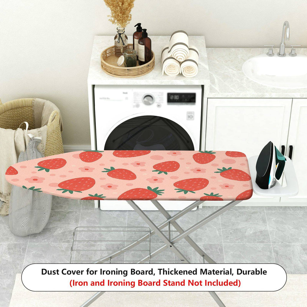 1-Piece Strawberry Flower Pink  Ironing Board Cover, Universal Size, Without Board
