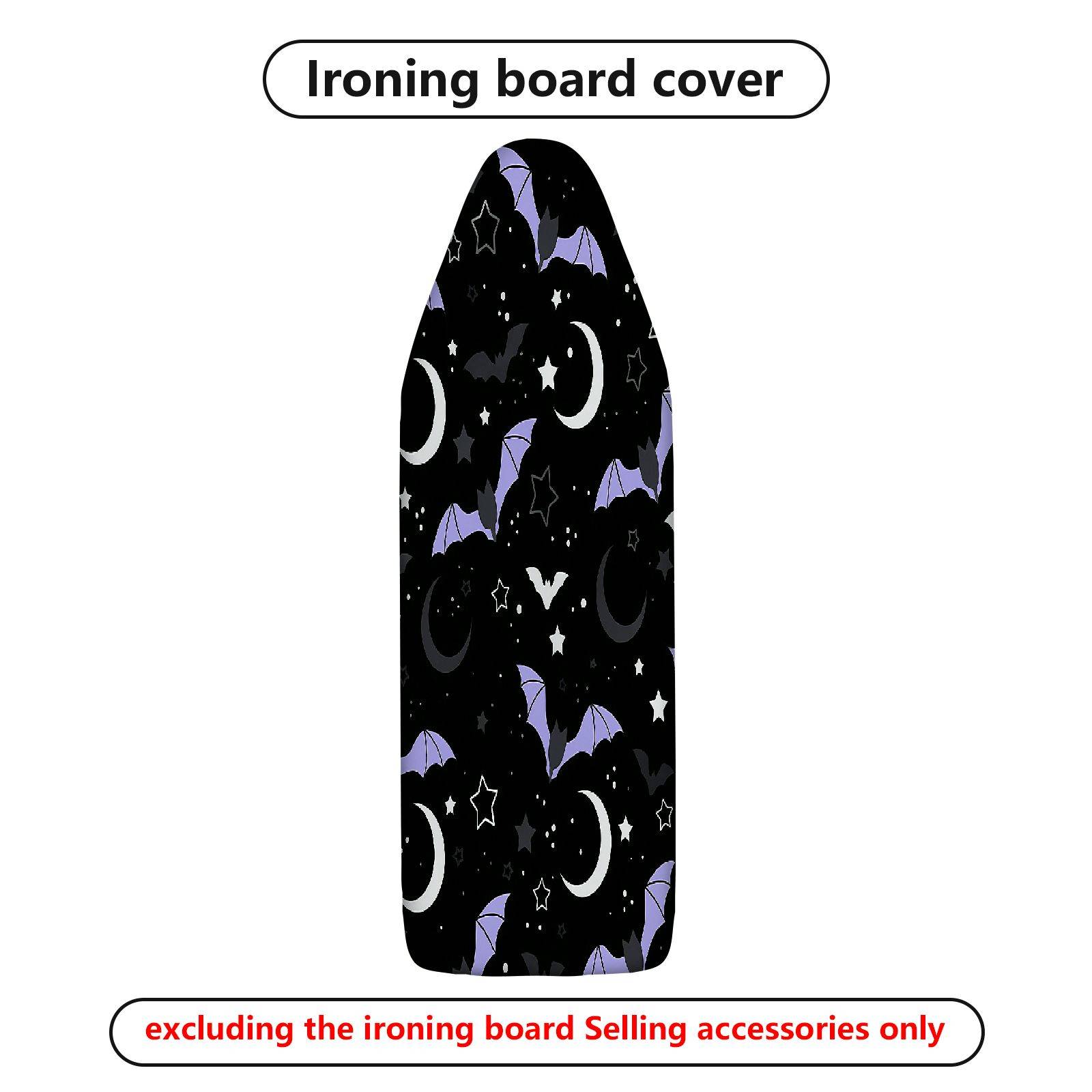 1-Piece Night Black Bat Moon Star  Ironing Board Cover, Universal Size, Without Board