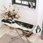 1-Piece Animal Print Faux Fur Black And White  Ironing Board Cover, Universal Size, Without Board