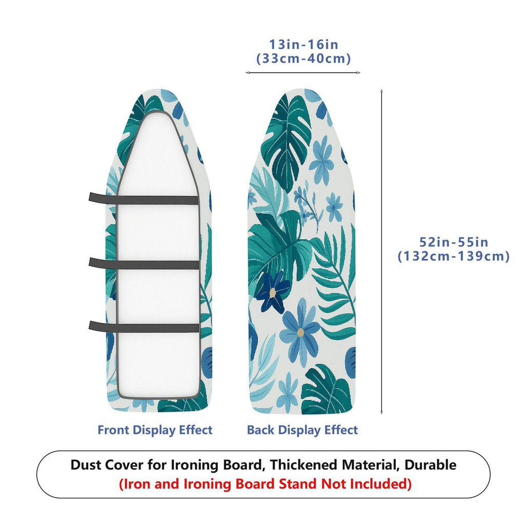 1-Piece Tropical Floral Leaf Design  Ironing Board Cover, Universal Size, Without Board