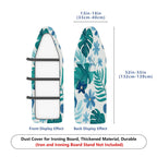1-Piece Tropical Floral Leaf Design  Ironing Board Cover, Universal Size, Without Board