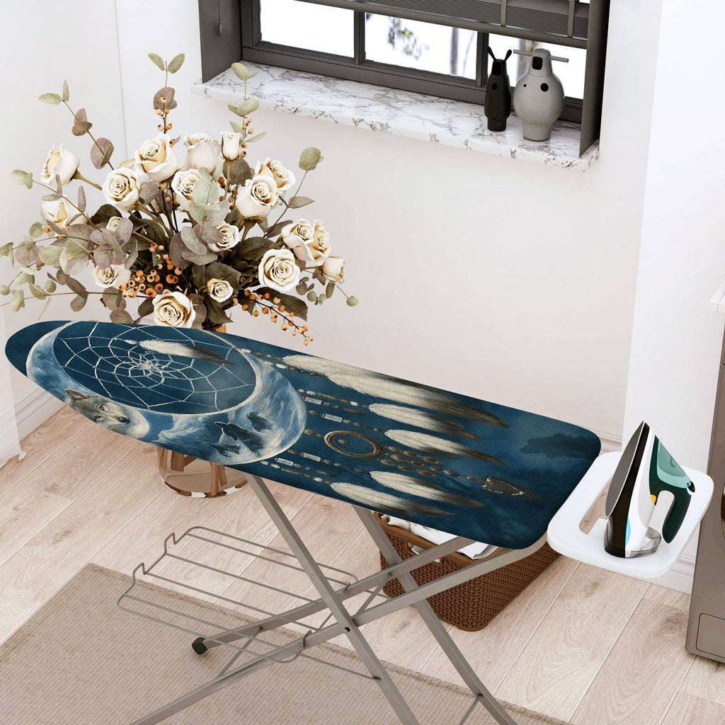 1-Piece Dreamcatcher Wolf Moon  Ironing Board Cover, Universal Size, Without Board