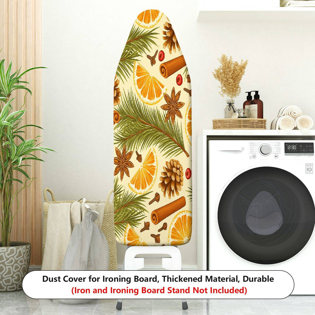 1-Piece Pine Cone Orange Star Anise  Ironing Board Cover, Universal Size, Without Board