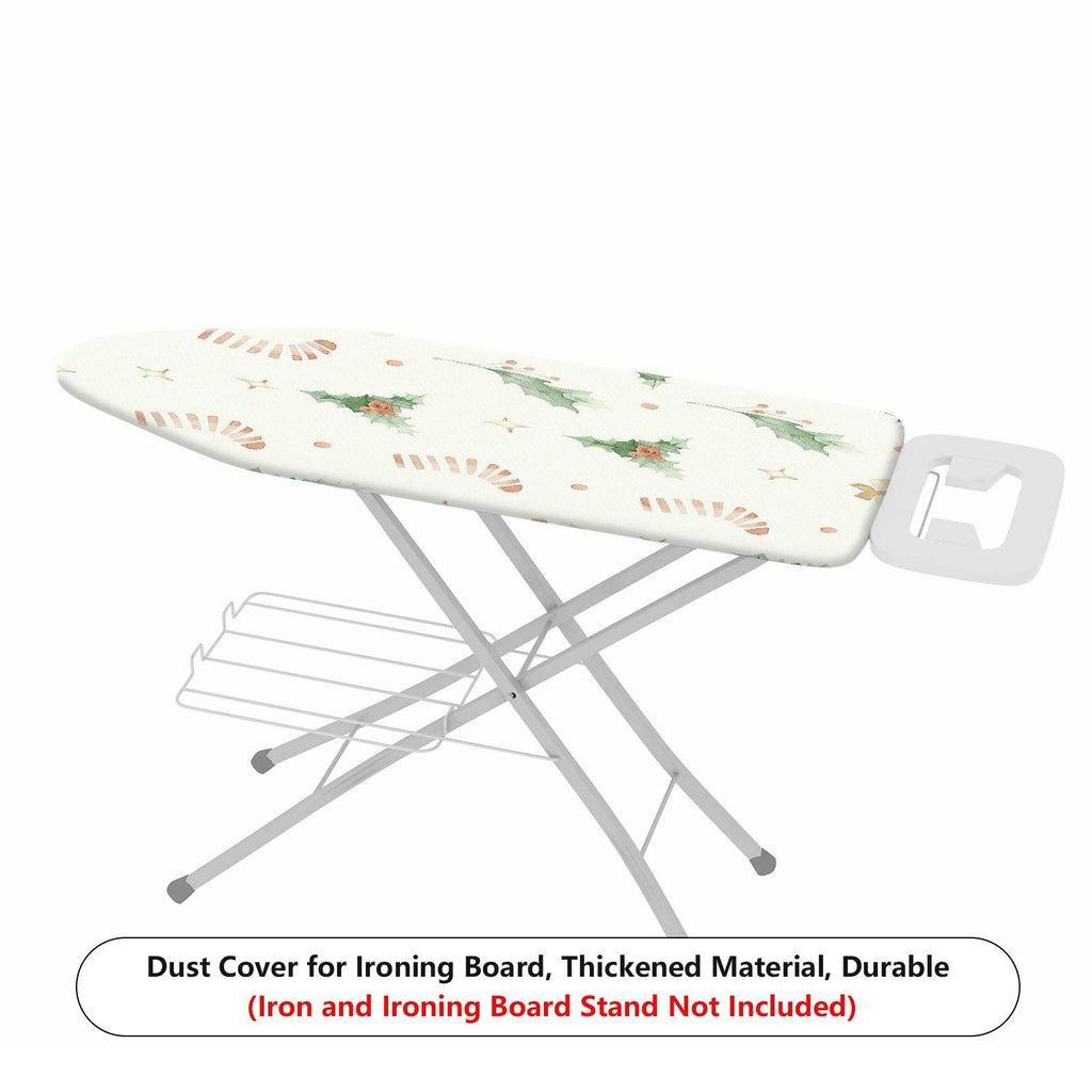1-Piece Festive Holly Stocking Christmas  Ironing Board Cover, Universal Size, Without Board