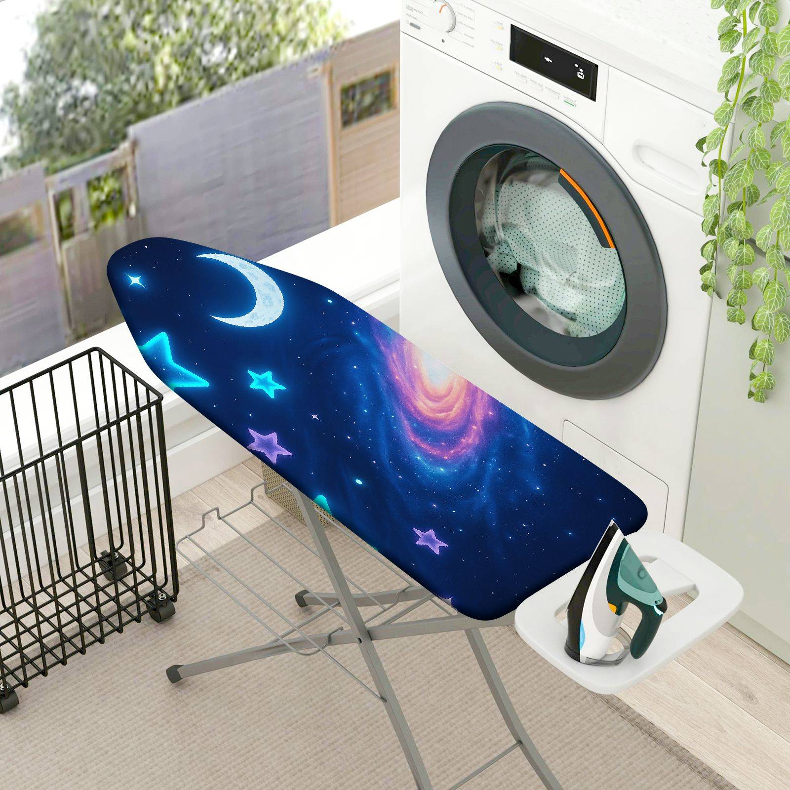 1-Piece Galaxy Stars Moon  Ironing Board Cover, Universal Size, Without Board