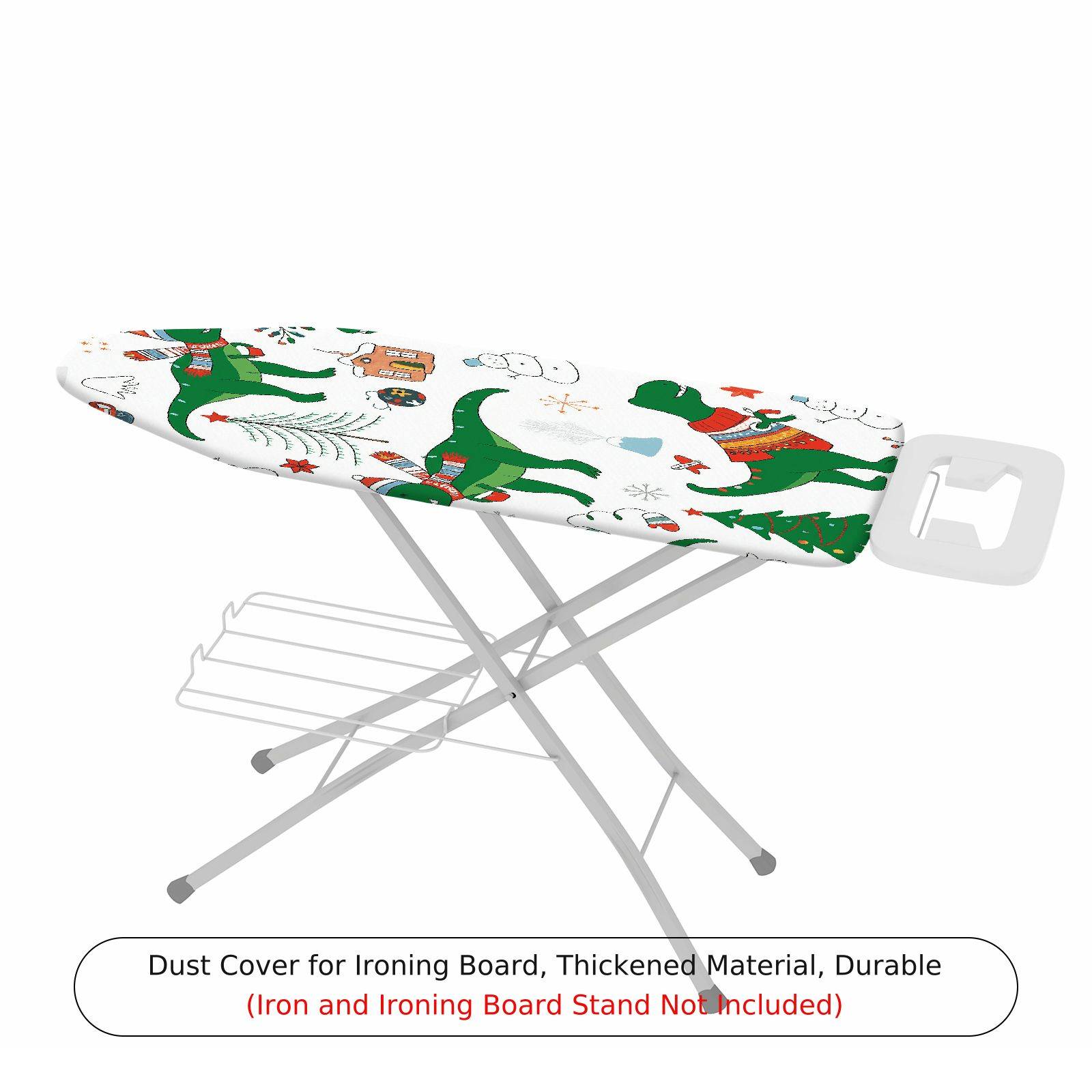 1-Piece Dinosaur Christmas Snowman  Ironing Board Cover, Universal Size, Without Board
