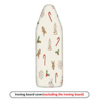 1-Piece Gingerbread Christmas Candy  Ironing Board Cover, Universal Size, Without Board