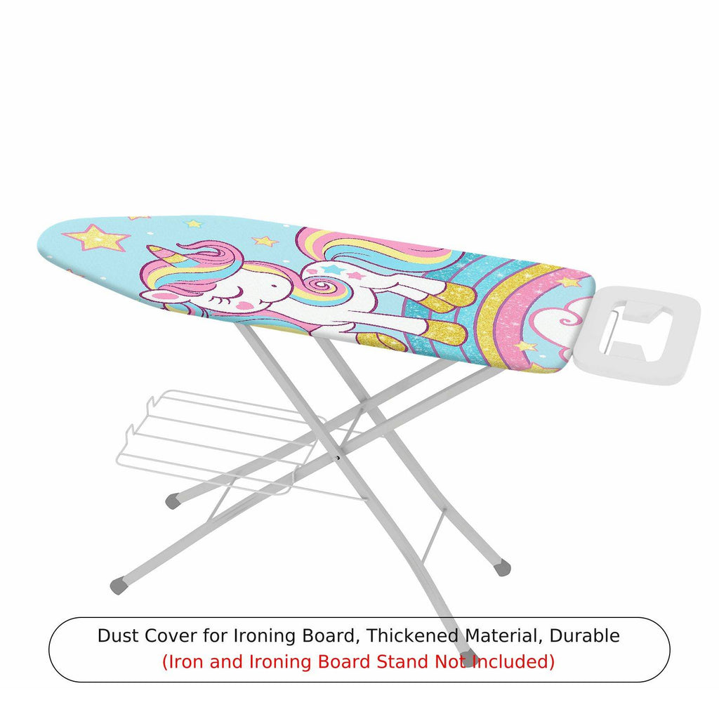 1-Piece Unicorn Rainbow Stars  Ironing Board Cover, Universal Size, Without Board