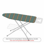 1-Piece Striped Green Orange Stylish  Ironing Board Cover, Universal Size, Without Board