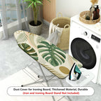 1-Piece Tropical Leaf Pattern Green Nature  Ironing Board Cover, Universal Size, Without Board