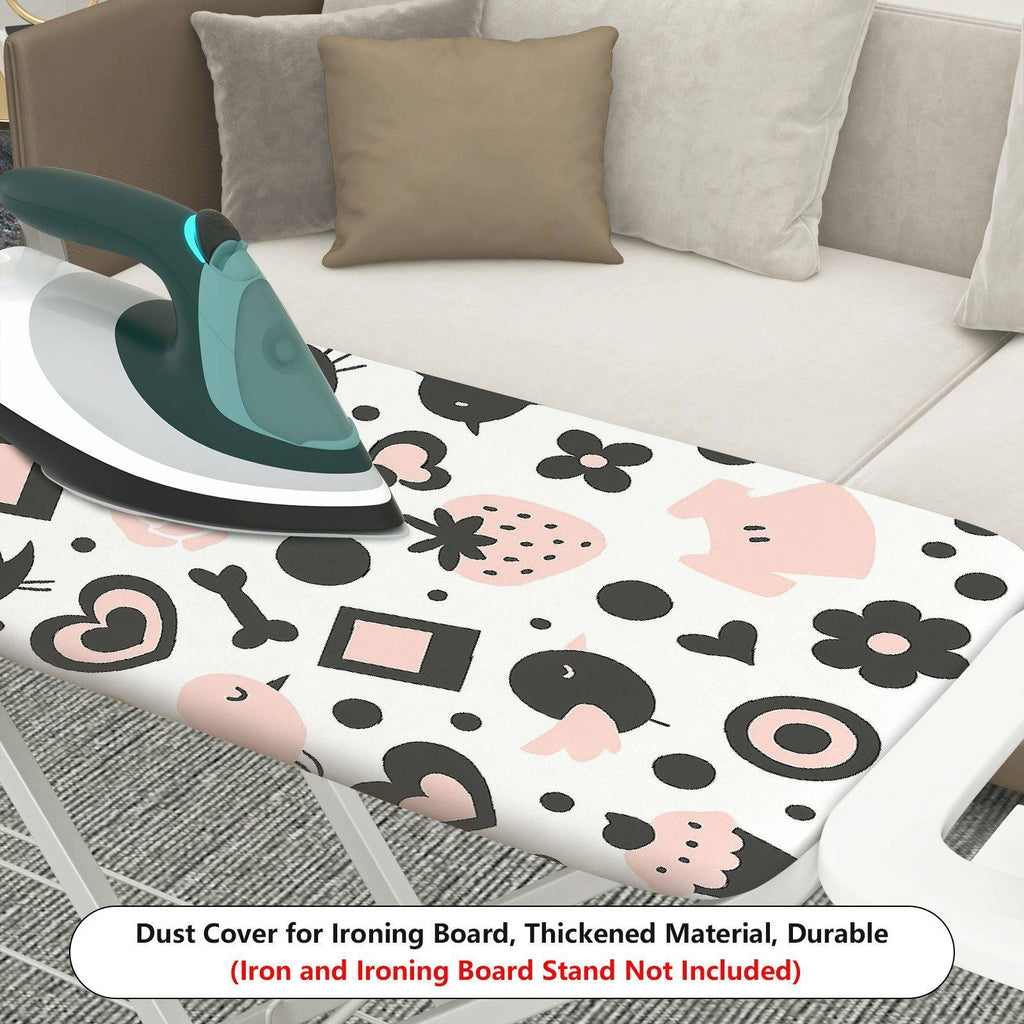 1-Piece Cat Bird Flower  Ironing Board Cover, Universal Size, Without Board