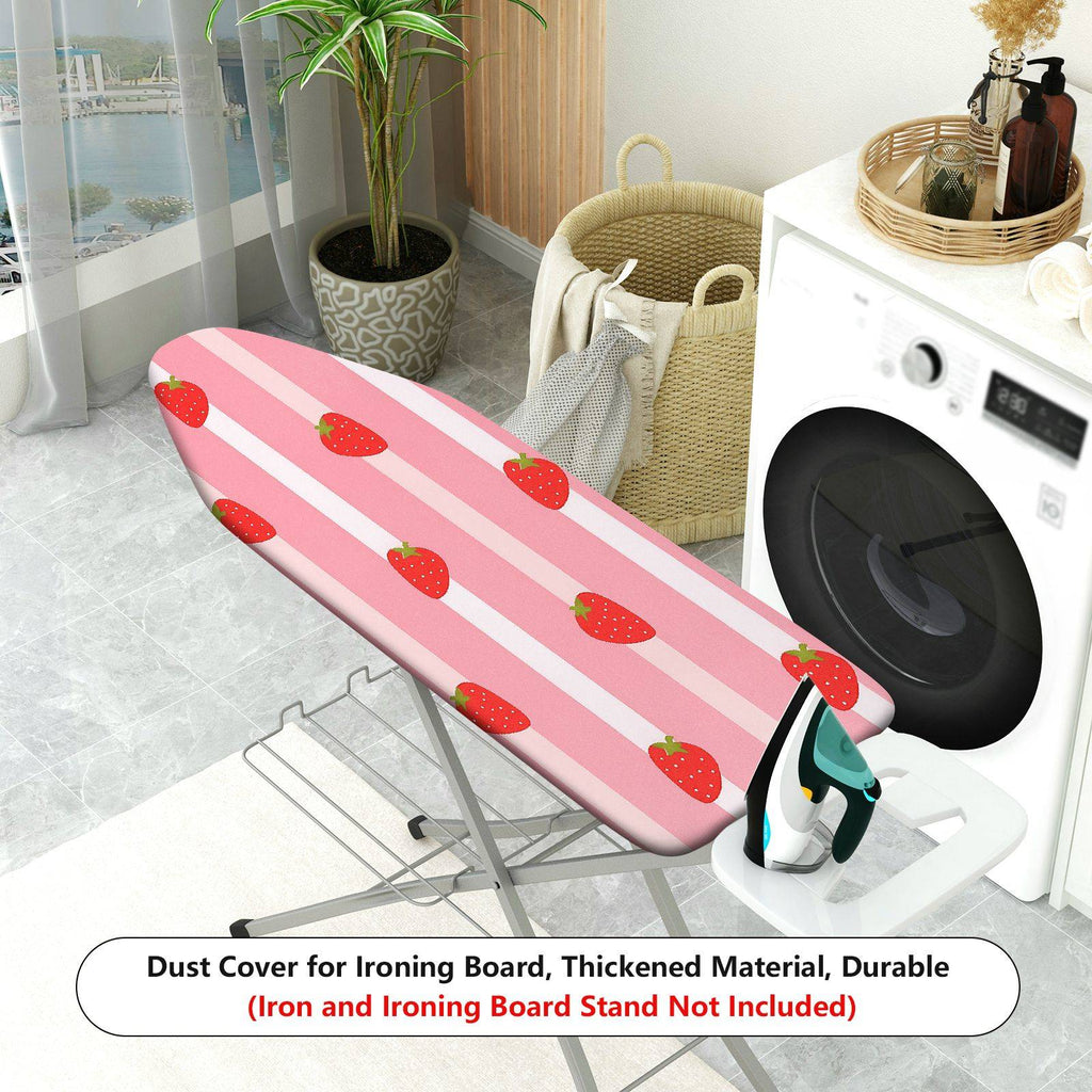 1-Piece Strawberry Fruits Pink  Ironing Board Cover, Universal Size, Without Board