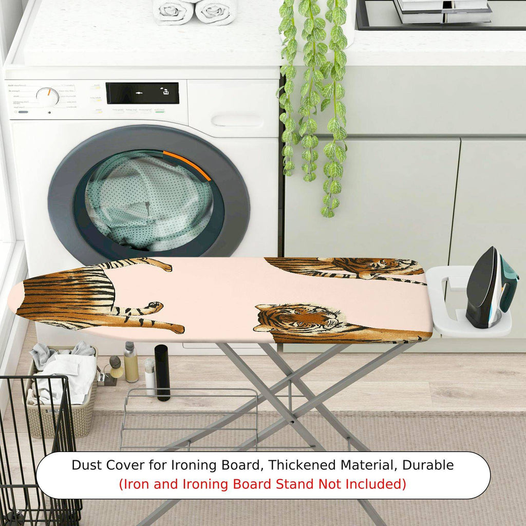 1-Piece Tiger Animal Print Striped  Ironing Board Cover, Universal Size, Without Board