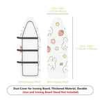 1-Piece Strawberry Rabbit Floral  Ironing Board Cover, Universal Size, Without Board