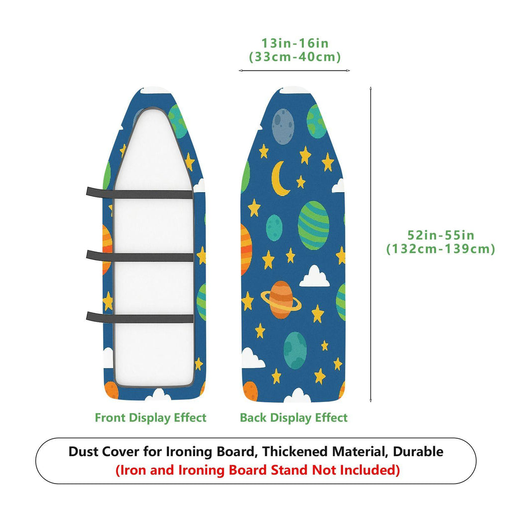 1-Piece Space Stars Planets  Ironing Board Cover, Universal Size, Without Board