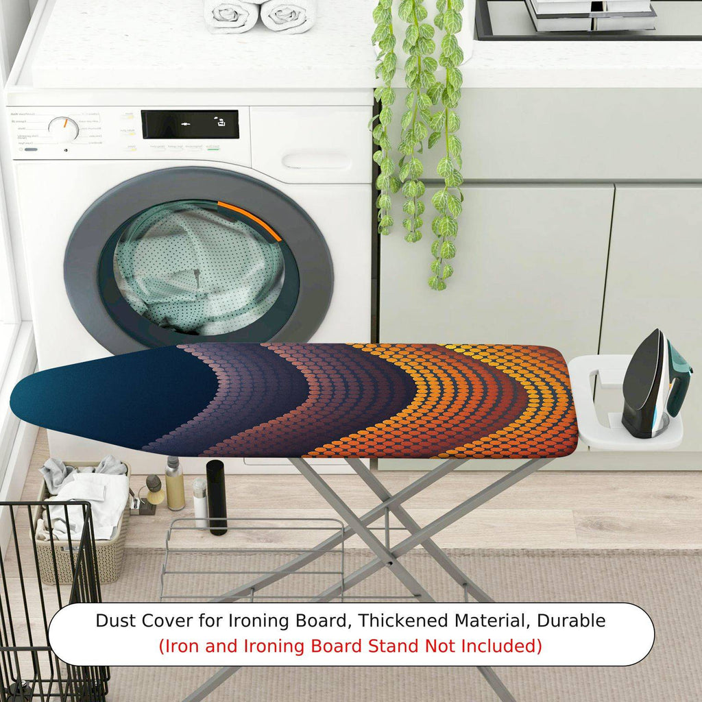 1-Piece Retro Orange Scales  Ironing Board Cover, Universal Size, Without Board