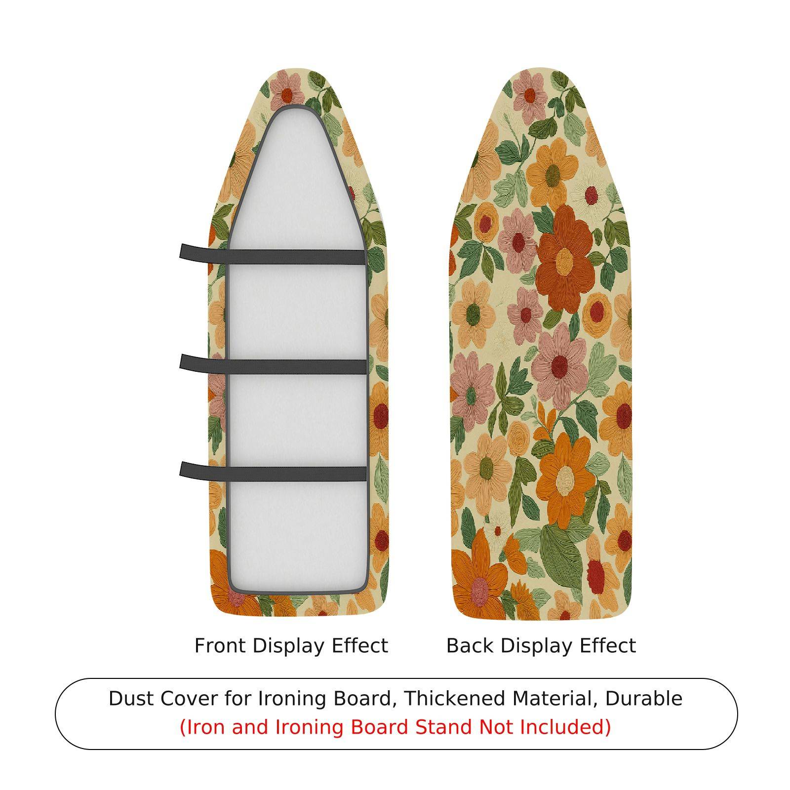 1-Piece Floral Pattern Vintage Retro  Ironing Board Cover, Universal Size, Without Board