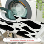 1-Piece Animal Print Black White Cow  Ironing Board Cover, Universal Size, Without Board