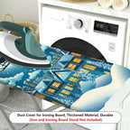 1-Piece Santa Claus Reindeer Snowflake  Ironing Board Cover, Universal Size, Without Board