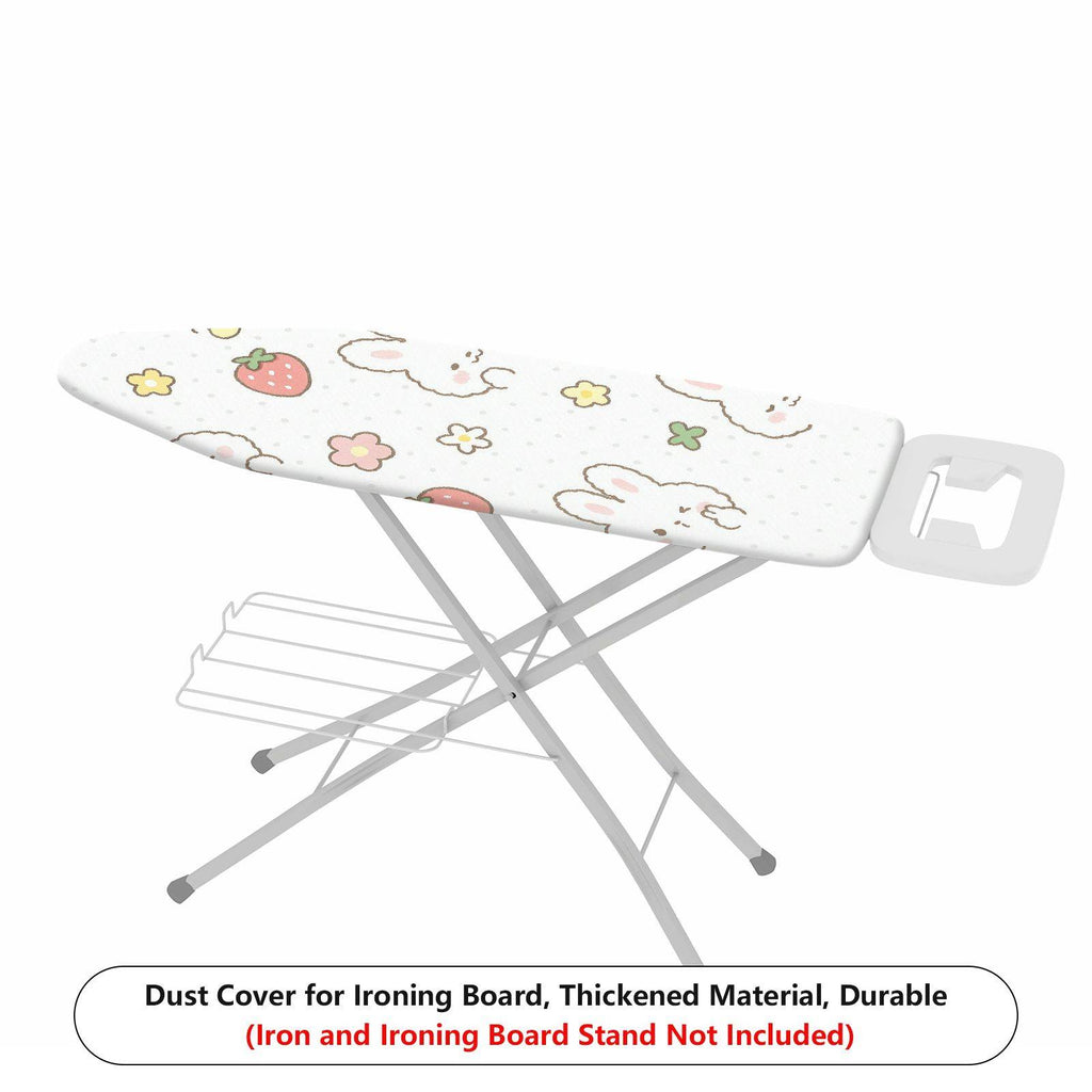 1-Piece Strawberry Rabbit Floral  Ironing Board Cover, Universal Size, Without Board