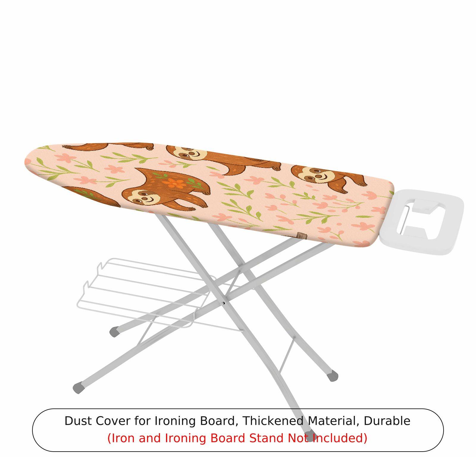 1-Piece Sloth Floral Animal  Ironing Board Cover, Universal Size, Without Board