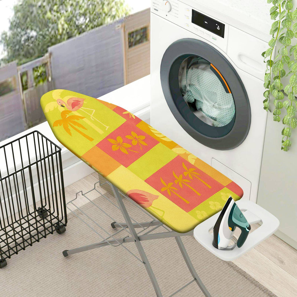 1-Piece Floral Tropical Vibrant  Ironing Board Cover, Universal Size, Without Board