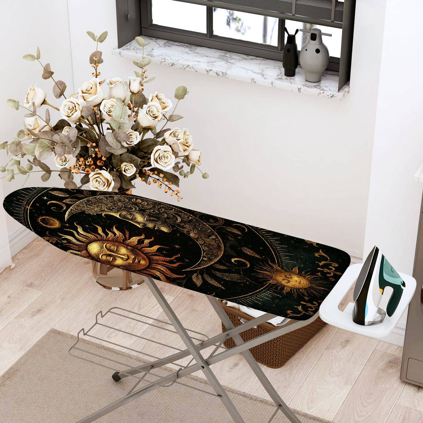 1-Piece Sun Moon Star  Ironing Board Cover, Universal Size, Without Board