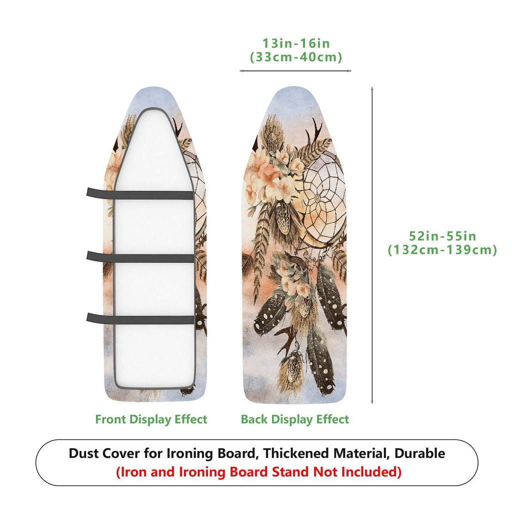 1-Piece Dreamcatcher Floral Feather  Ironing Board Cover, Universal Size, Without Board