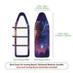 1-Piece Starry Wolf Universe Woodland  Ironing Board Cover, Universal Size, Without Board