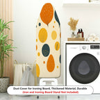 1-Piece Abstract Retro Circle Leaf  Ironing Board Cover, Universal Size, Without Board