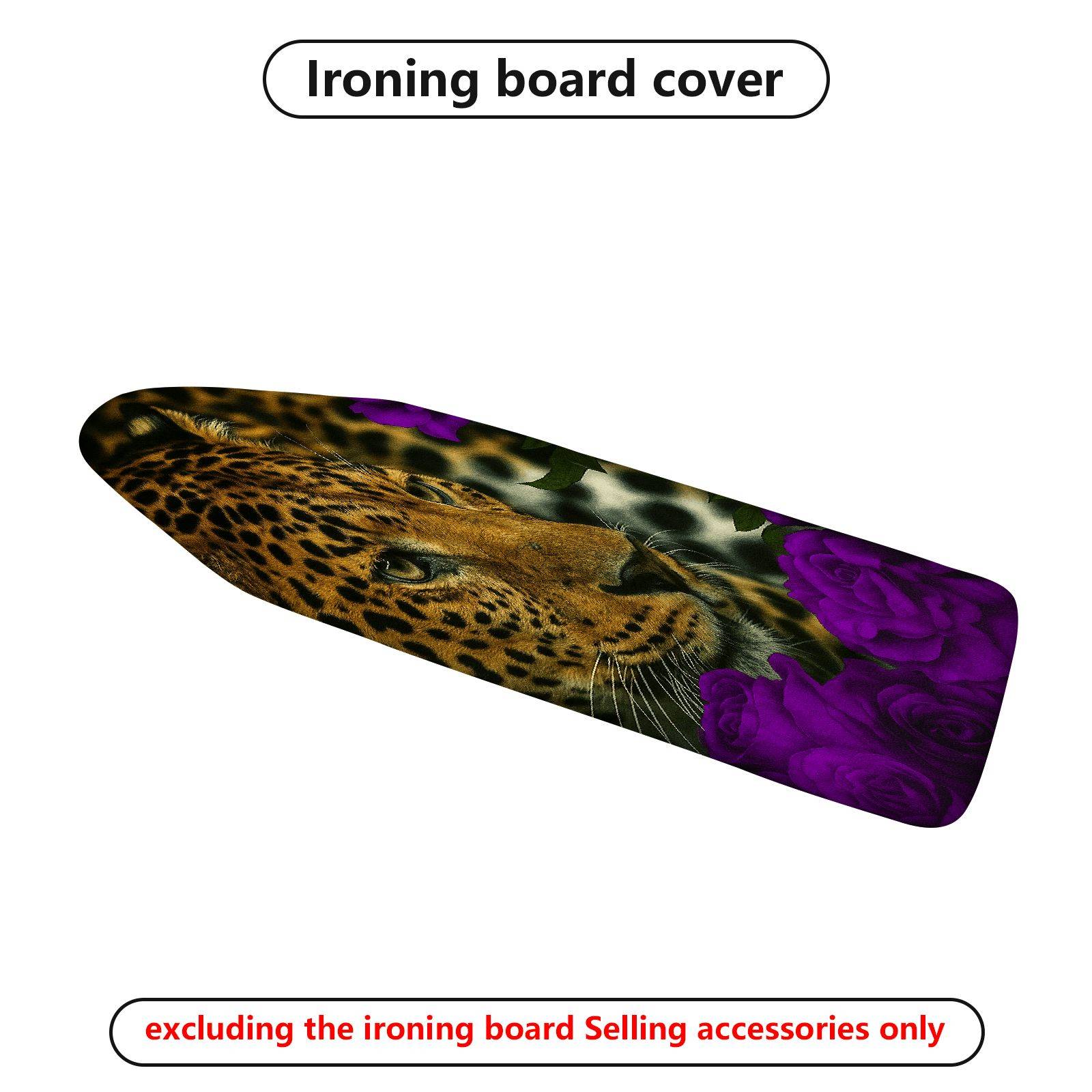 1-Piece Leopard Floral Animal  Ironing Board Cover, Universal Size, Without Board