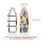 1-Piece Floral Tropical Leaves Yellow  Ironing Board Cover, Universal Size, Without Board