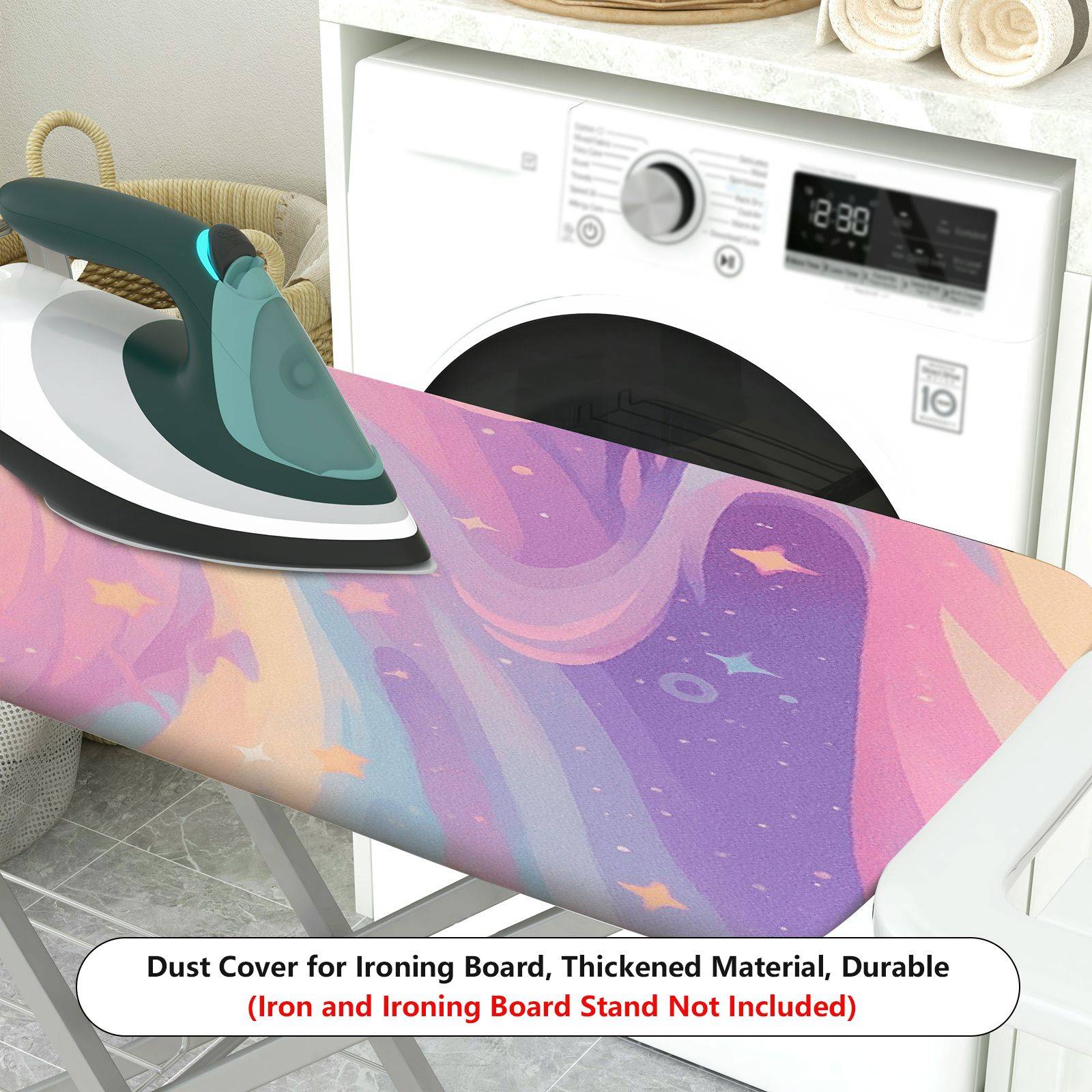 1-Piece Galaxy Starry Swirl Pastel  Ironing Board Cover, Universal Size, Without Board