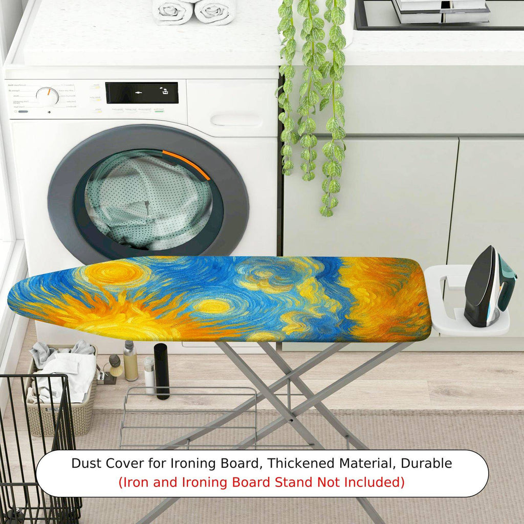 1-Piece Starry Night Van Gogh Painting Print Art  Ironing Board Cover, Universal Size, Without Board