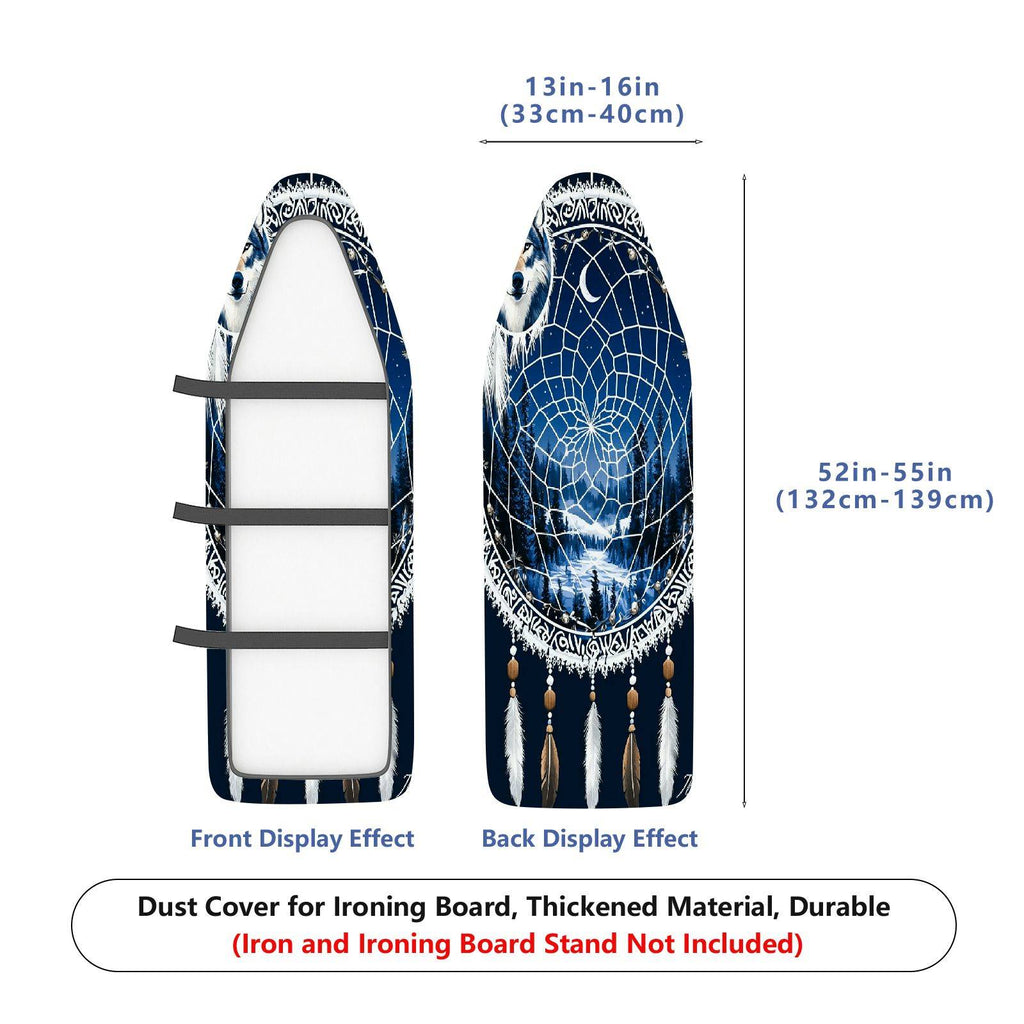 1-Piece Dreamcatcher Wolf Mountain Lunar  Ironing Board Cover, Universal Size, Without Board