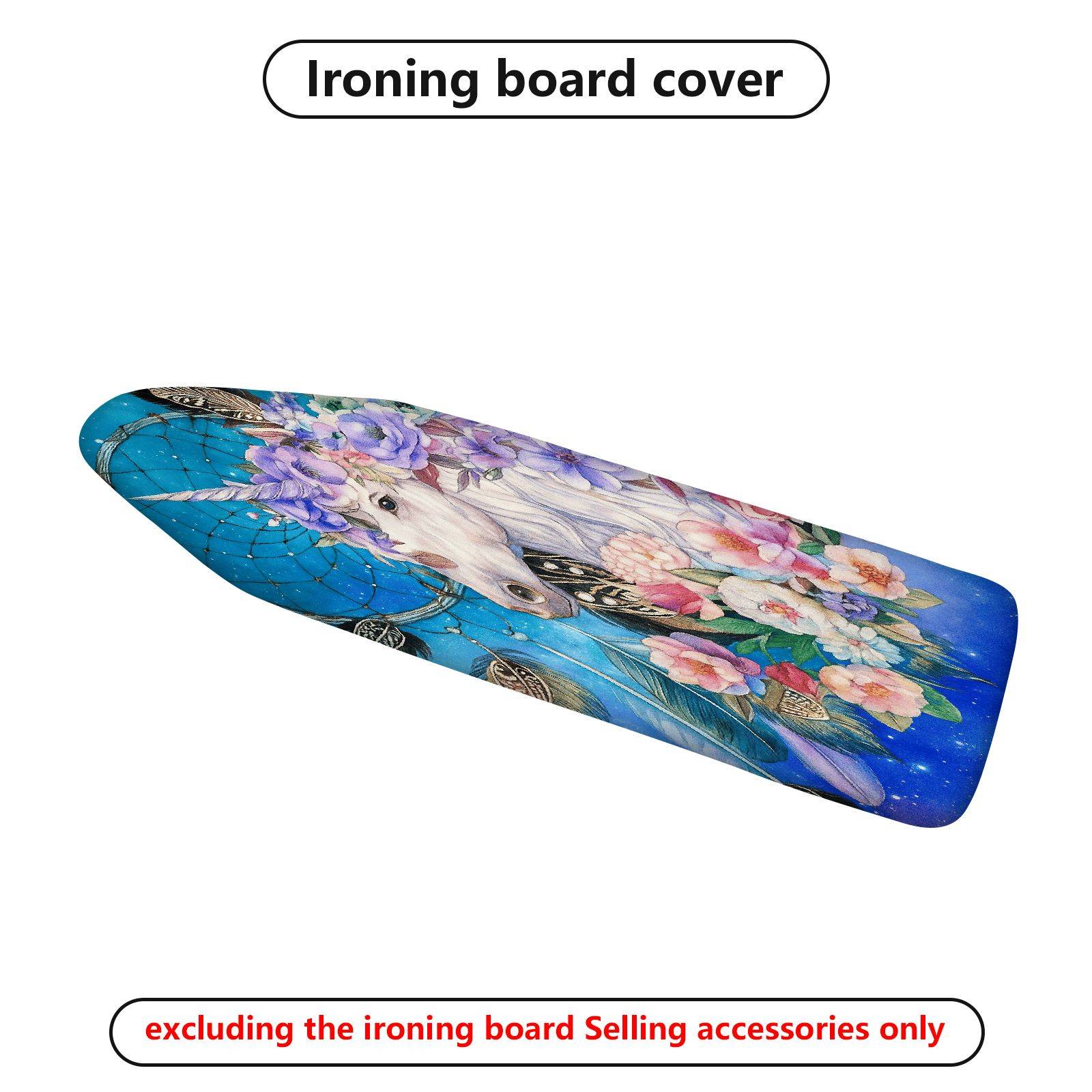 1-Piece Unicorn Floral Dreamcatcher  Ironing Board Cover, Universal Size, Without Board